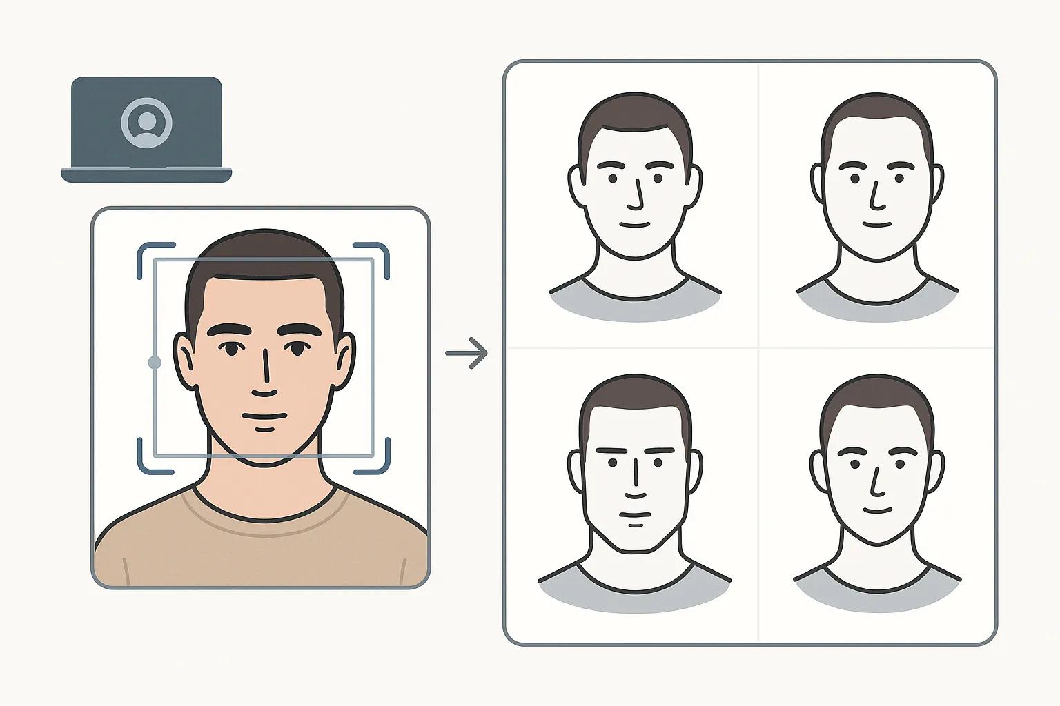 Face shape analysis for buzz cut